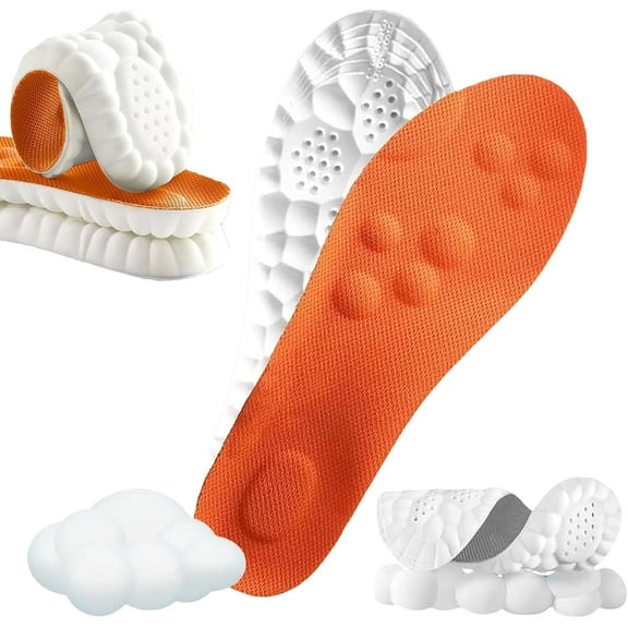 Insoles for Men Women,4D Memory Foam Cloud Shoe, Arch Support - Anti-Fatigue Comfort, Shock Absorption Soles and Foot Pain Relief, Trim-to-Fit Design
