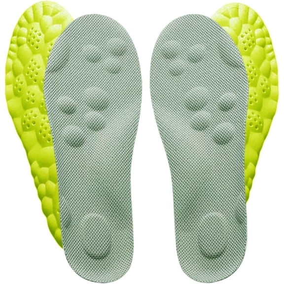 Insoles for Men Women, Upgraded 4D Memory Foam Cloud Insoles with Arch Support for All-Day Cushioned Comfort, Fits All Shoes