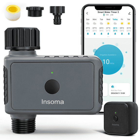 Insoma WiFi Sprinkler Timer, Smart Hose Faucet Timer, APP and Voice Control