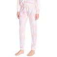 thumbnail image 1 of Insomniax Womens Butter Jersey Printed Jogger Pajama Pants,Coral,Large, 1 of 1