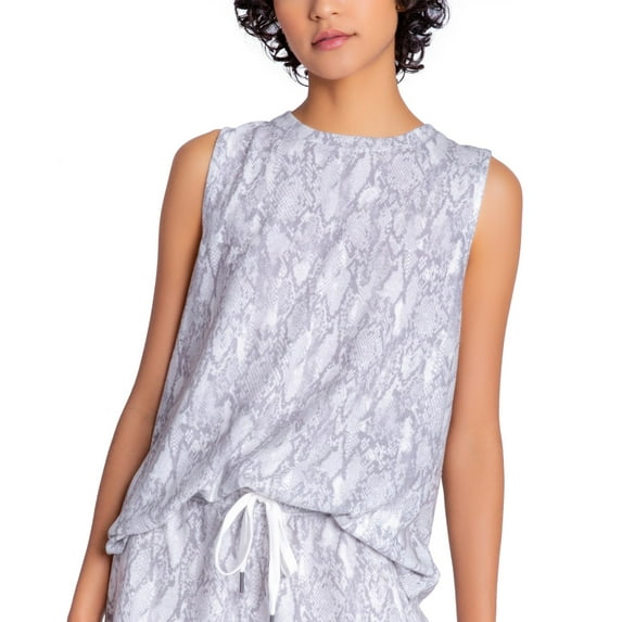 Insomniax Womens Peached Jersey Pajama Tank Top Only,1-Piece, Small, Stone