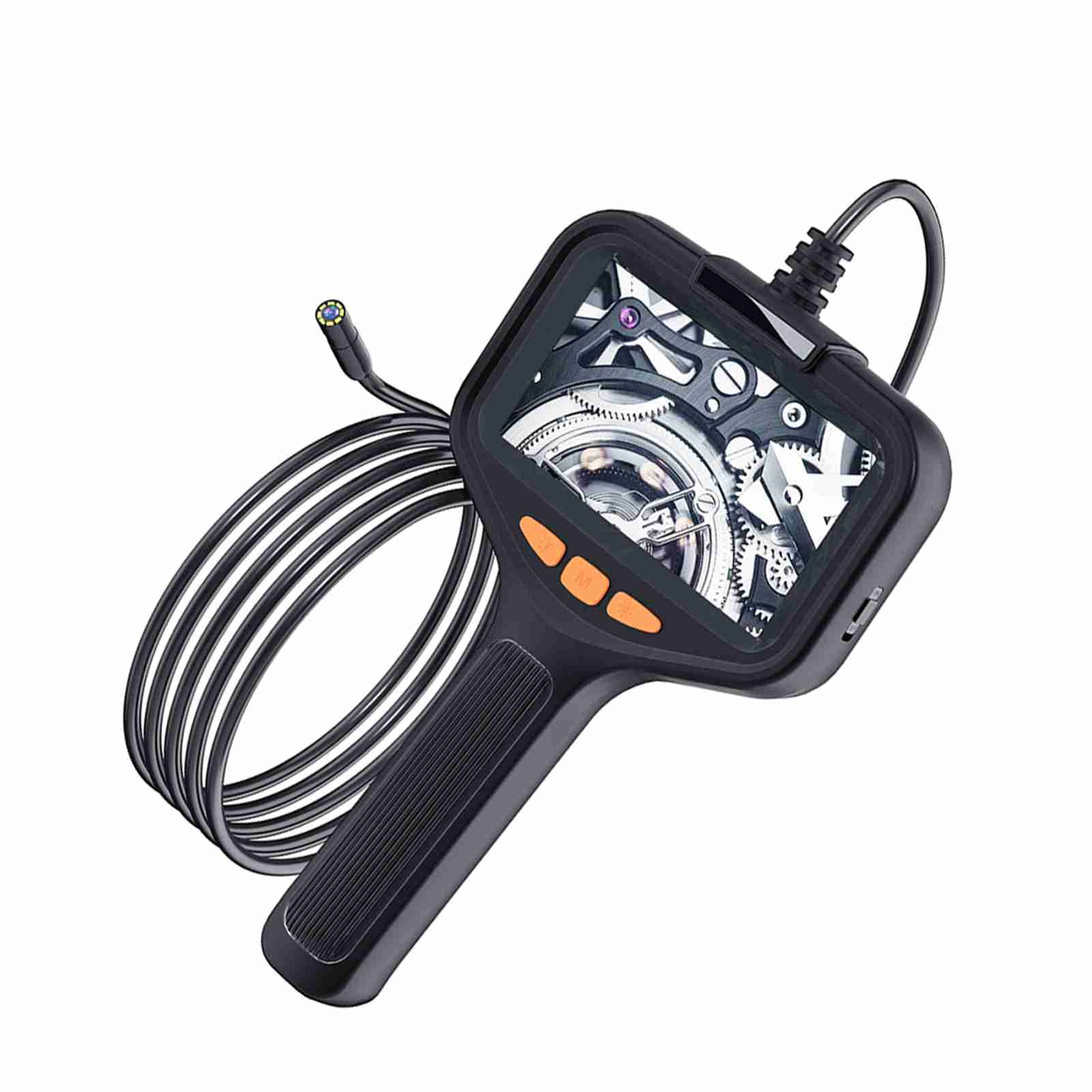 Inspection Endoscope Camera With Light, HD 1080P Borescope With 4.3'' Screen 8 Adjustable LED Lights, Inspection Camera With 32.81ft  Cord
