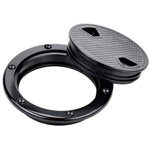 Inspection Hatch Boat Deck Plate Marine Accessory Sturdy 8 Inch Round Non Slip for RV Marine Yachts Fishing Boats
