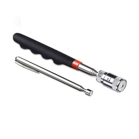 Inspection Mirror and Magnet KIT with Magnetic Pick-Up Tools. 5 Piece Set. Lighted Inspection Mirror and Lighted Magnetic Pick-Up Tool, Robust Grips for Precision Use