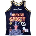 thumbnail image 1 of Inspector Gadget Men's Headgear Classics Embroidered Basketball Jersey (Large, Black), 1 of 5