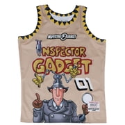 Inspector Gadget Mens Headgear Classics Embroidered Basketball Jersey Small, Tan