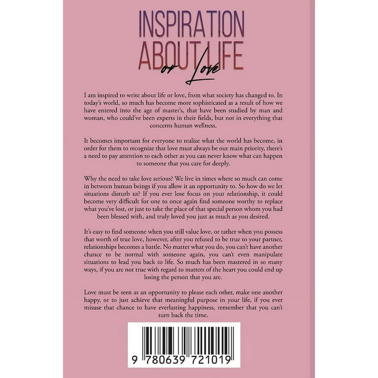 Inspiration About Life Or Love (Paperback) 