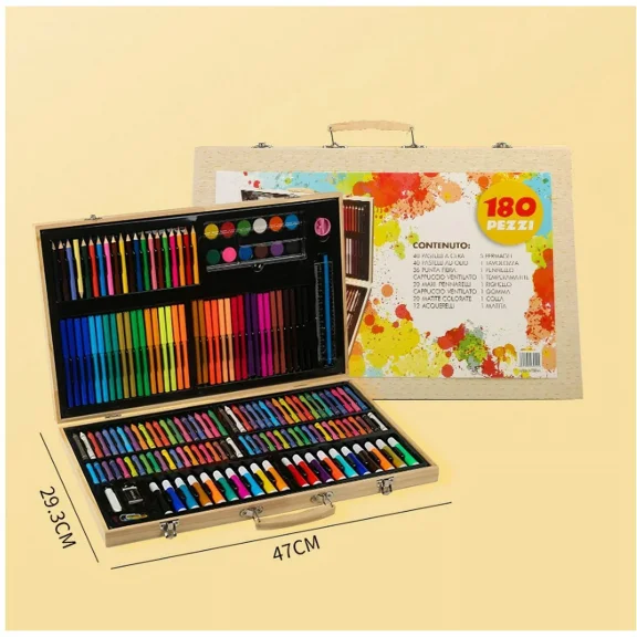 Inspiration Art Case Coloring Set (180ct), Art Kit For Kids, Toys for Girls & Boys, Art Supplies Set, Drawing Gift for Kids, 5+