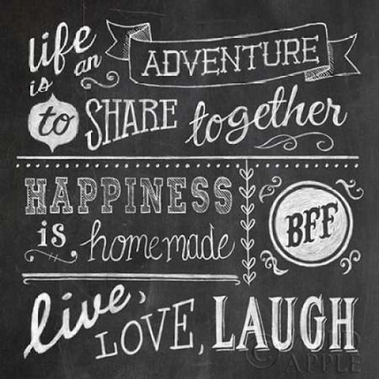 Inspiration Chalkboard II Canvas Art - Mary Urban (24 x 24)