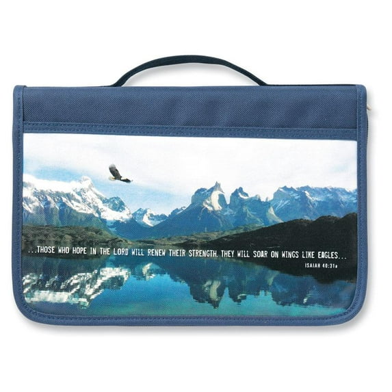 Inspiration Eagle Canvas Navy Large Value Book and Bible Cover