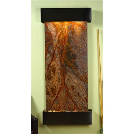 Inspiration Falls - Brown Rainforest Marble Wall Fountain