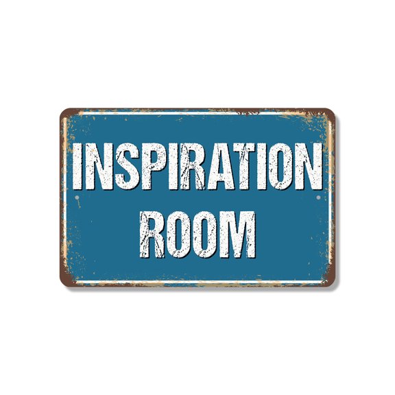 Inspiration Room Street 8 Inch x 12 Inch Novelty Plastic Sign Ideas Under Construction Durable Weatherproof UV Protected Perfect for Studios Classrooms Offices Fun Gift for Creatives