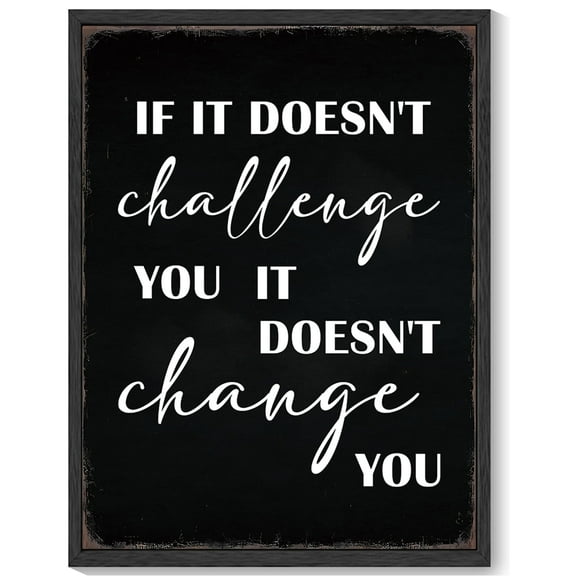 Inspirational 11x14in Black Framed Wall Art Men Motivational Quote Sayings Prints Office Home Decor Encouraging Positive Posters