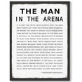 thumbnail image 1 of Inspirational 11x14in Black Framed Wall Decor the Man in the Arena Motivational Quote Sayings Office Home Decor Prints Art Encouraging Positive Posters, 1 of 5