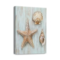 Inspirational 12x16 Ocean Nautical Canvas Wall Art Coastal Seashell Wall Decor, Rustic God Says You Are Pictures, Modern Home Decor for Bathroom, Living Room, Bedroom.
