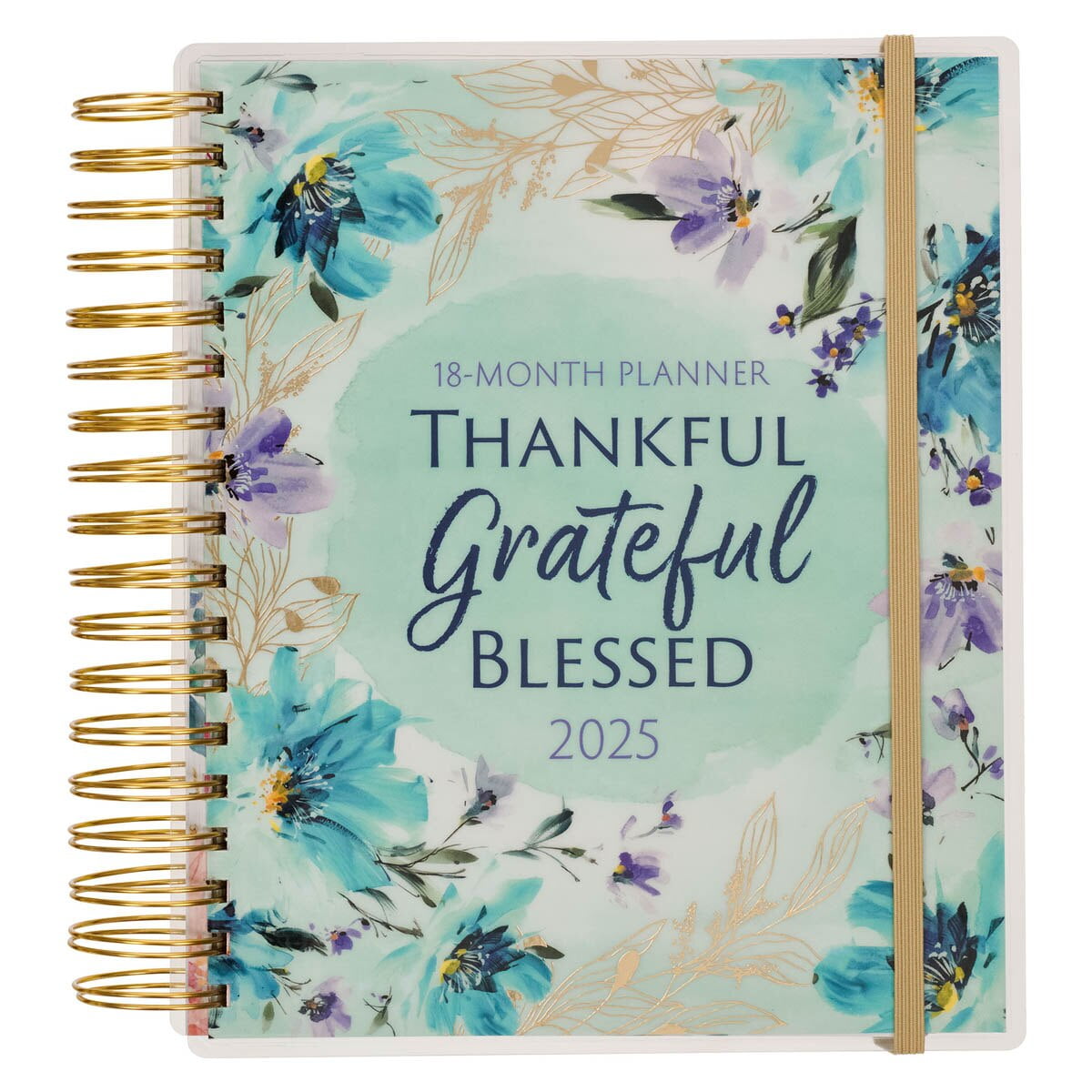 With Love Teal Inspirational 18 Month Planner 2025 Thankful Grateful Blessed Personal Organizer