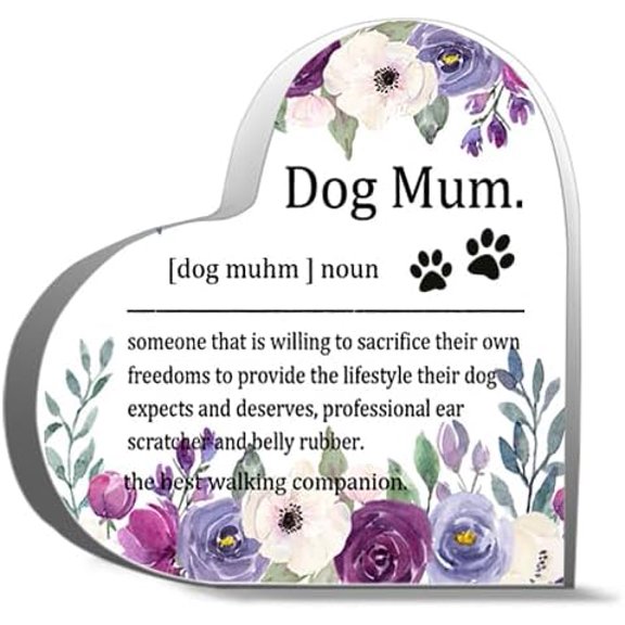 Inspirational Acrylic Hearts Plaques Dog Mum Someone That Is Willing To Sacrifice Their Own Gifts For Women Man 4X4 Inch
