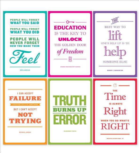 Motivational Quotes Poster Set with Colorful Designs