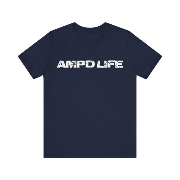 Inspirational Amputee T-Shirt, Ampd Life V1, Humor Crew Neck T-Shirt