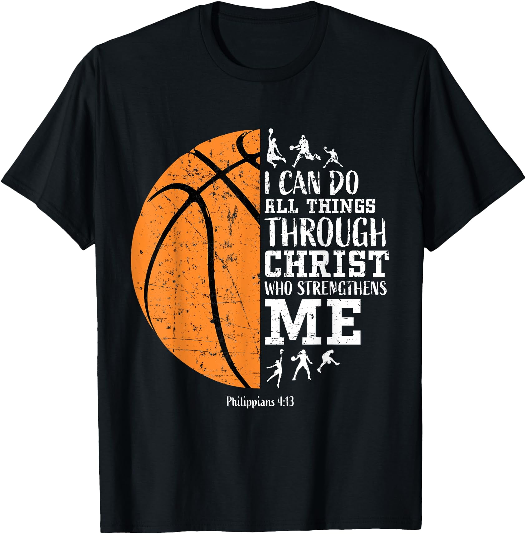 Inspirational Basketball Graphic T-Shirt for Religious Gifts and Faith ...