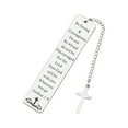 thumbnail image 1 of Inspirational Bible Verse Bookmark With Cross For Women Friends Girls Daughter Sister Bookworm Baptism Religious Church Gift, 1 of 5