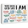 thumbnail image 1 of Inspirational Bible Verse Canvas Wall Art Christian Education Kids Affirmations Poster Painting Identity in Christ Print Framed Sign Picture Artwork for Home Church Classroom Decor 12 X 15 Inch, 1 of 6