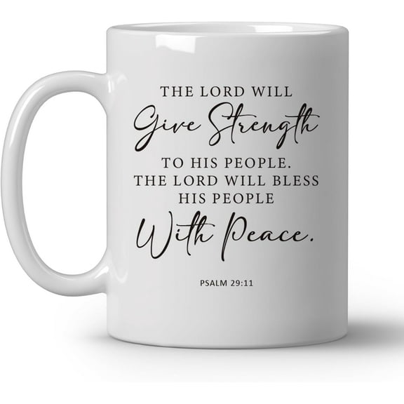 Inspirational Bible Verse Coffee Mugs, Christian Bible Gifts, Religious Scripture Ceramic Coffee Mug, Positive Quotes Coffee Cup, 11oz Ceramic Cup White