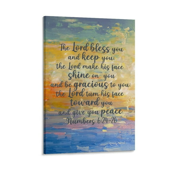 Inspirational Bible Verse Numbers 6:24-26 Christian Scripture Home Decor Poster Wall Art Hanging Picture Print Bedroom Decorative Painting Posters Room Aesthetic 20x30inch(50x75cm)