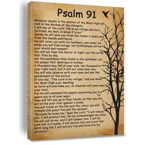 Inspirational Bible Verse Print  poster Psalm 91 He Who Dwells in the Secret Place Paintings Canvas Wall Art Poster Artwork Modern Home Office Decor Christian Gifts