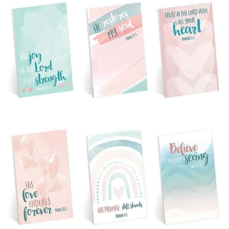 Floral White Sticky Notes (Set of Six Notepads)