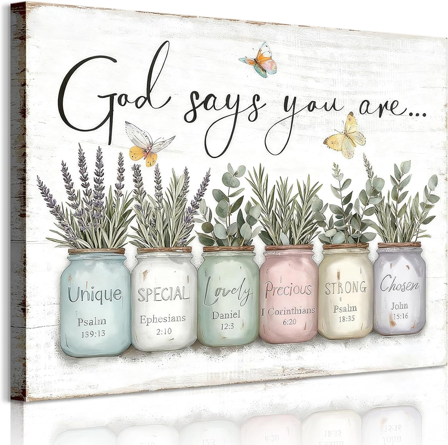 Inspirational Bible Verse Wall Art God Says You Are Sayings Wall Decort ...