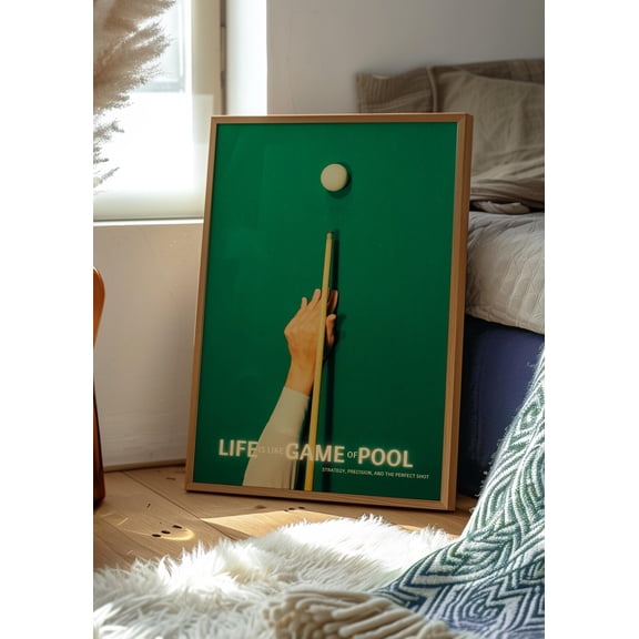 Inspirational Billiards Pool Game Strategy Poster Unframed Paper Print