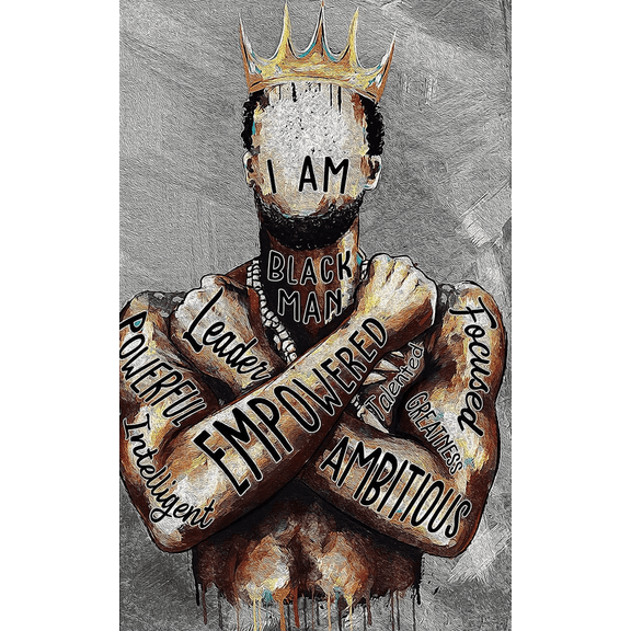 Inspirational Black-themed canvas poster, framed, includes wall anchors. Graffiti-style decorative artwork suitable for living rooms, bedrooms, or offices.20x24 inches