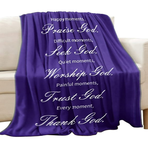 Inspirational Blanket, Get Well Gifts for Women&Men, Cancer Sympathy Healing Blankets,Christian Religious Gift for Women Spiritual Gift Birthday Gifts for Women 50x60inch