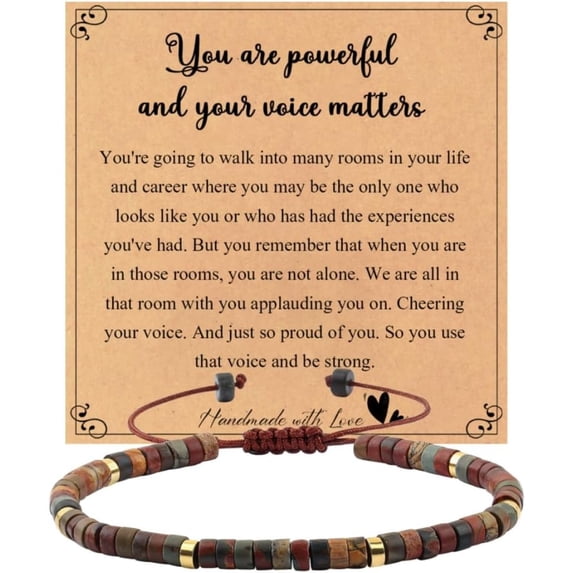 Inspirational Blue Beaded Friendship Bracelets for Women, Ideal Holiday Gifts for Birthday Christmas Valentine Day for Mom Daughter Sister Best Friends