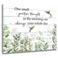 thumbnail image 1 of Inspirational Botanical Wall Art Motivational Quotes and Green Eucalyptus Hummingbird Canvas Wall Art Farmhouse Framed Wall Art for Living Room Bedroom Bathroom Home Decor Ready to Hang,8x10 Inches, 1 of 7