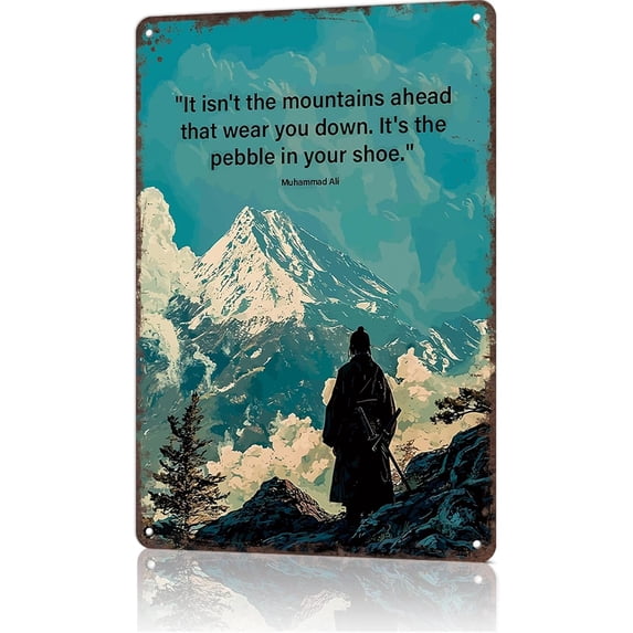 Inspirational Boxing Quote Metal Wall Sign Vintage Tin Poster for Home Office Decor 8x12 Inch