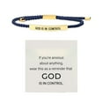 thumbnail image 1 of Inspirational Bracelets God Is In Control Bracelet Adjustable Braided Bracelet Motivational Jewelry with Stainless Steel Lettering for Men and Women, 1 of 2