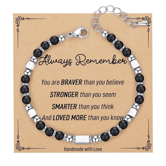 Inspirational Bracelets For Women, Daughter Braceletes From Mom, Inspirational Gifts Sister Mom Friendship Adjustable Bracelets For Women, With Always Remember Inspirational Card