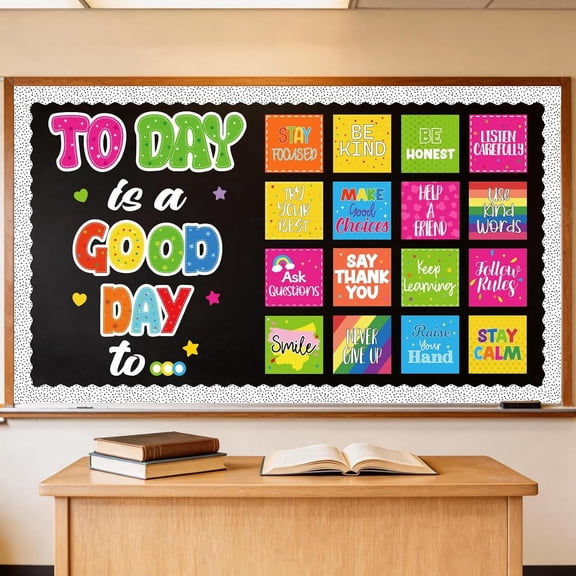 Inspirational Bulletin Board Set Motivational Classroom Decor, Today is a  Day Bulletin Board Decor with Positive Affirmations Cutouts for Posters  to School Wall Door Chalkboard Supplies