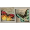 thumbnail image 1 of Inspirational Butterfly "If Nothing Ever Changed There Would Be No Butterflies" and "Just When The Caterpillar Thought The World Was Over, It Became A Butterfly"; Two 16x16in Hand-Stretched Canvases, 1 of 1