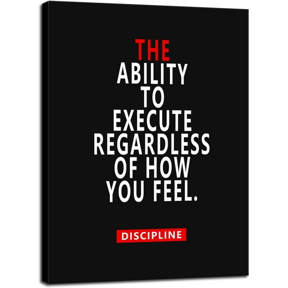 Inspirational Canvas Office Print Wall Art Motivational Picture Success Poster Painting Modern Inspiring Artwork for Home Living Room Bedroom Office Decor Ready to Hang