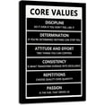 thumbnail image 1 of Inspirational Canvas Wall Art Core Values Picture Poster Inspiring Wooden Artwork Motivational Positive Quote Painting for Office Home Classroom Decor Framed Ready to Hang[12''''W X 18''''H], 1 of 6