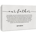 thumbnail image 1 of Inspirational Canvas Wall Art Our Father Prayer Print Framed the Lords Prayer Scripture Painting Artwork Ready to Hang Home Dining Room Decor 15x11.5 Inches, 1 of 4