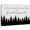 thumbnail image 1 of Inspirational Canvas Wall Art into the Forest I Go to Lose My Mind and Find My Soul Print Framed Modern Painting Artwork Ready to Hang Home Decor 15x11.5 Inches, 1 of 4