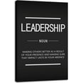 thumbnail image 1 of Inspirational Canvas Wall Art Leadership Noun Office Decoration Inspiring Entrepreneur Positive Quotes Inspiration Painting Poster Print Artwork Home Frame Ready to Hang12x18, 1 of 6