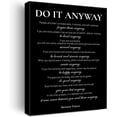 thumbnail image 1 of Inspirational Canvas Wall Art Motivational Do It Anyway Quote Canvas Print Positive Canvas Painting Office Home Wall Decor Framed Gift 12 x 15 Inches, 1 of 5