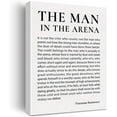 thumbnail image 1 of Inspirational Canvas Wall Art Motivational the Man in the Arena Quote Canvas Print Positive Speech Quotes Canvas Painting Office Home Wall Decor Framed Gift 12x15 Inch, 1 of 5