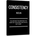 thumbnail image 1 of Inspirational Canvas Wall Art Motivational Quotes Consistency Noun Poster Print Artwork Painting Picture for Framed Home Decoration Living Room Office Ready to Hang [12''W X 18''H], 1 of 6