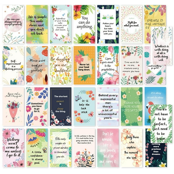 Inspirational Cards, 72 Inspirational Daily Incentive Cards - Suitable for Women, Men, Employees, and Lunch Boxes - Encouragement and Gratitude Cards